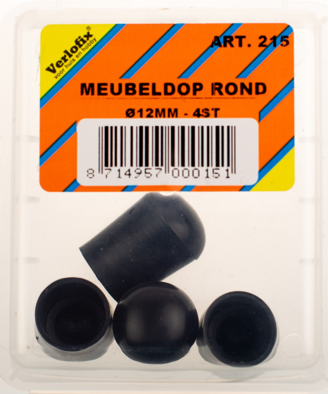 MEUBELDOP ZWART 22MM 4 ZB VERLOFIX