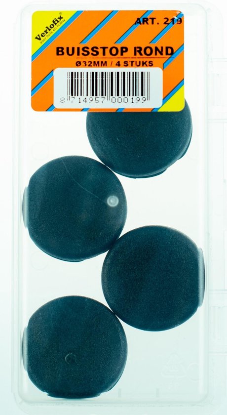 BUISSTOP ZWART 32MM 4 ZB VERLOFIX