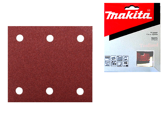 SCHUURVEL 114X102MM RED K320 MAKITA