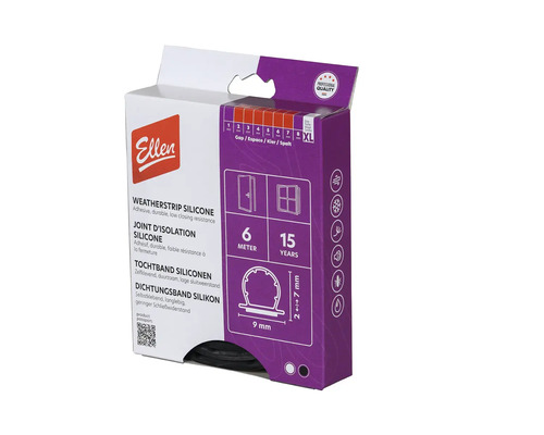 TOCHTBAND UNI SILICONE 6M ZWART