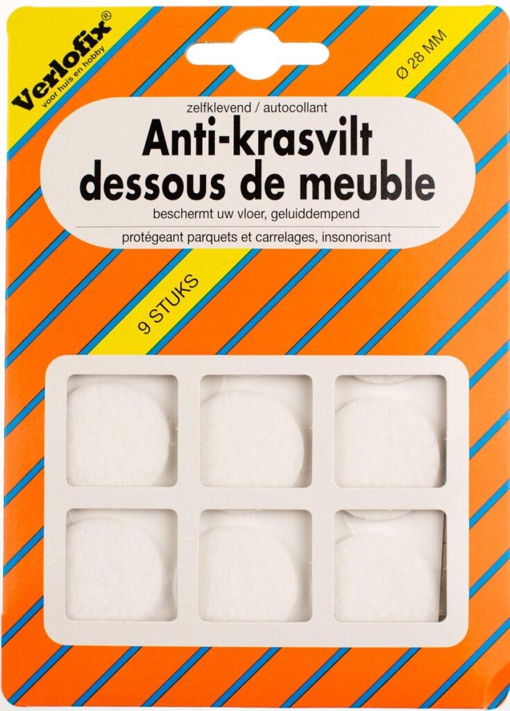 ANTI-KRASVILT 28MM WIT 9ST ZELFKL.