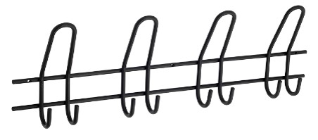 KAPSTOK URSULA ZWART 8 HAKEN