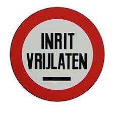 BORD INRIT VRIJLATEN ROND