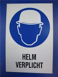 BORD HELM VERPLICHT 30X20CM.