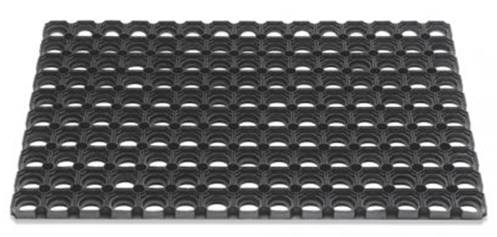 RUBBERMAT DOMINO 40X60CM ZWART