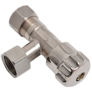 HOEKSTOPKRAAN 3/8X12MM CHROOM KNEL SV