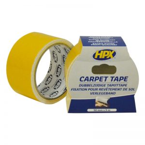 TAPIJTTAPE DUBBELZ. WIT 50MM 25M HPX