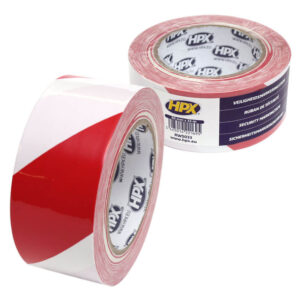 MARKERINGSTAPE ROOD/WIT 50MM 33M HPX