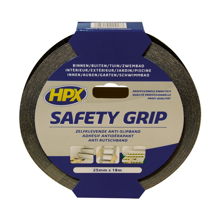 ANTI-SLIP TAPE ZWART 25MM 18M HPX