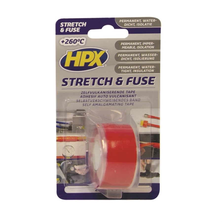 ZELFVULKAN.TAPE 25MM ROOD 3M HPX