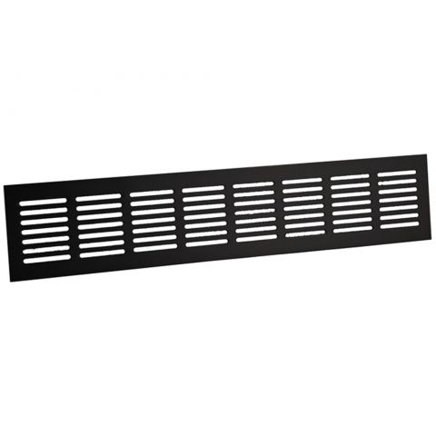 PLINTROOSTER 400X80MM ALU ZWART
