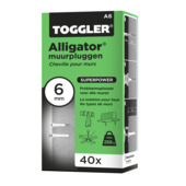 ALLIGATOR PLUG  6MM 40ST