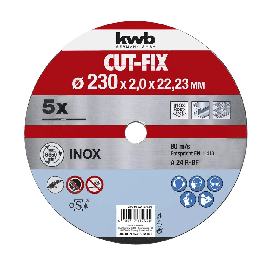 DOORSLIJPSCHIJF 230X2.0MM STAAL KWB