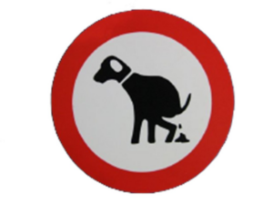 BORD POEPENDE HOND ROND 236MM