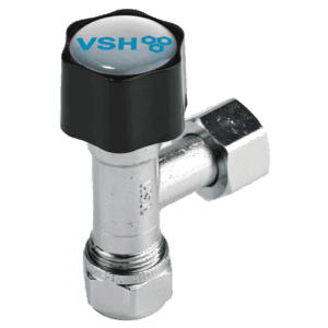 HOEKSTOPKRAAN 3/8X12MM IN ZB ZAKJE