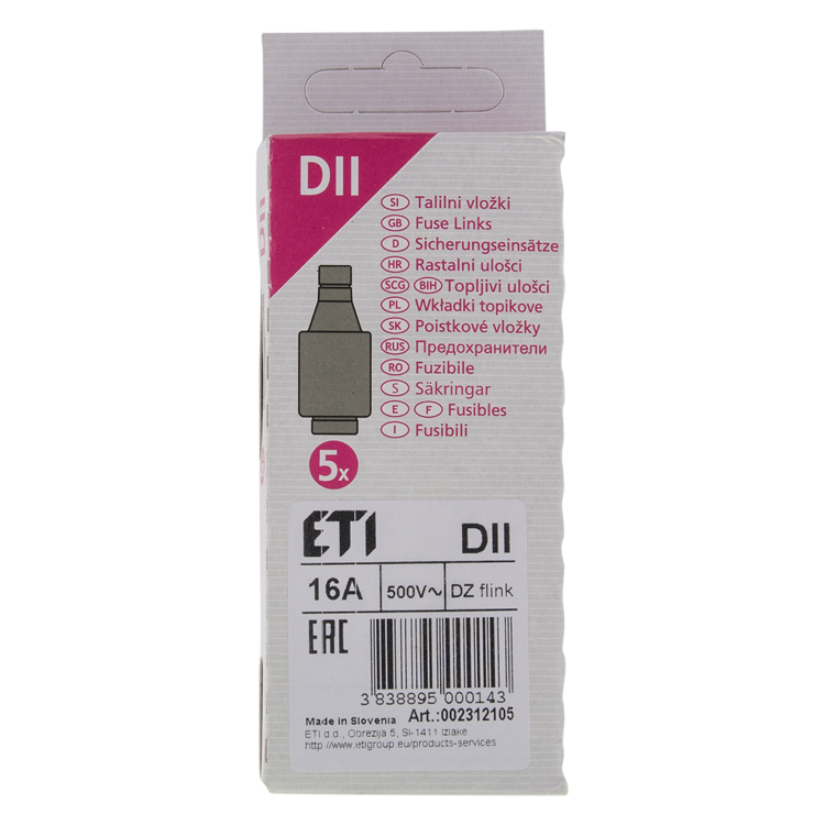 ZEKERINGEN 16A SNEL 5 STUKS