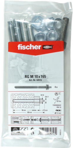 DRAADSTANG RGM 10X165B ZK 4ST