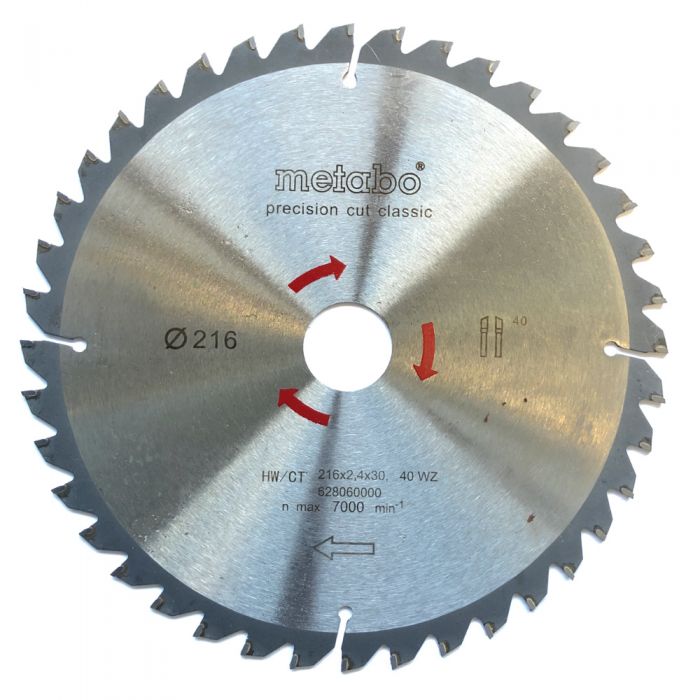 CIRKELZAAGBLAD 216X30 40T 628060 MET.