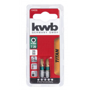 BITS T20 25MM TITAAN 2ST KWB 124220