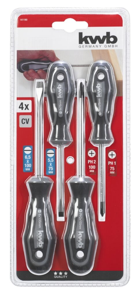 SCHROEVENDR.SET 4 DELIG KWB 141190