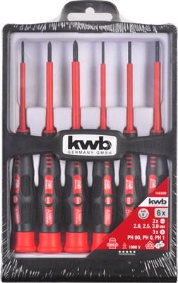 VDE SCHROEVENDR.SET 6DLG KWB PRECISIE