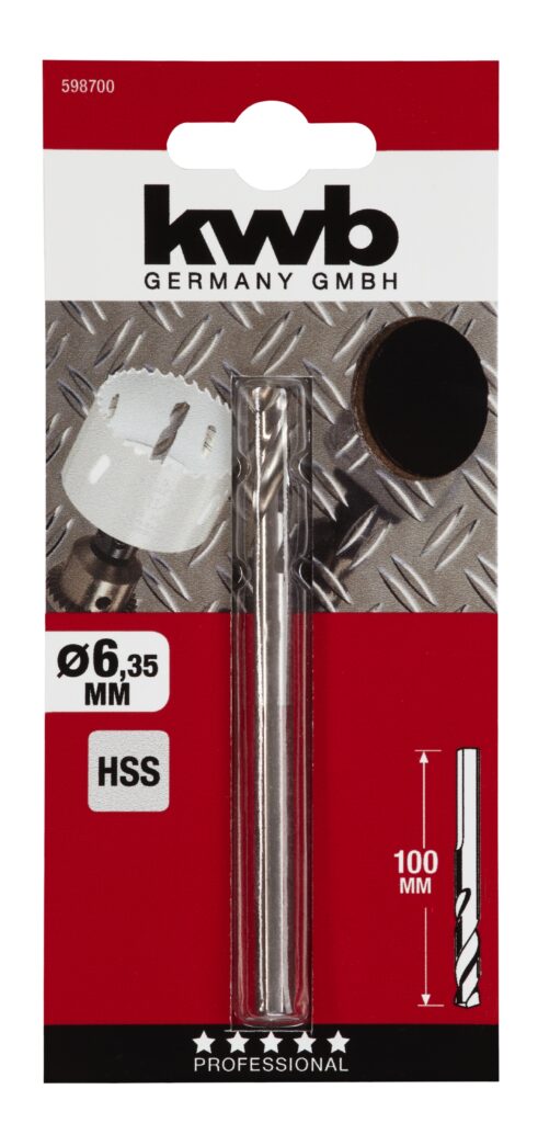 CENTREERBOOR HSS 6.35MM KWB 598700