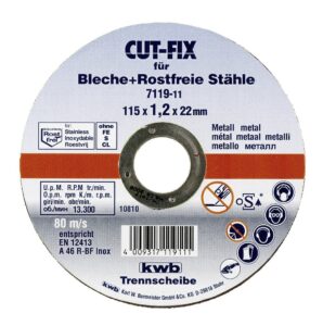 DOORSLIJPSCHIJF 115X1.0MM KWB 711711