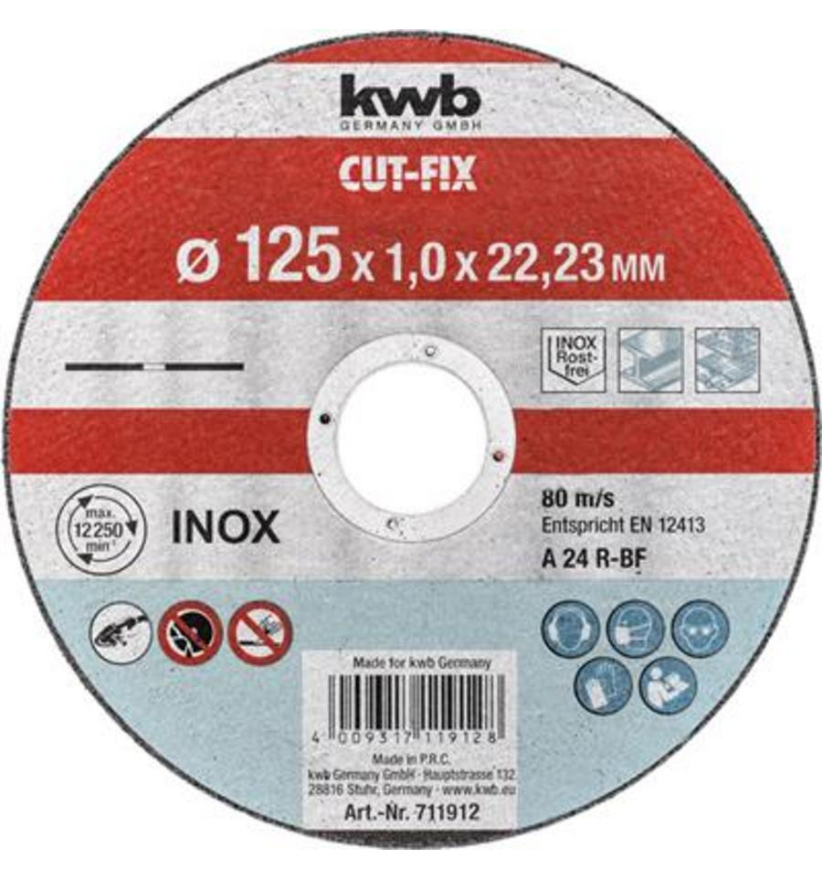 DOORSLIJPSCHIJF 125X1.0MM KWB 711712