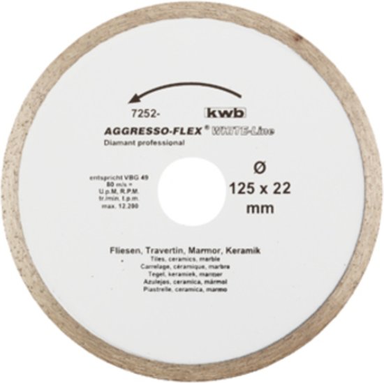 DIAMANTSCHIJF 125MM WHITE LINE KWB
