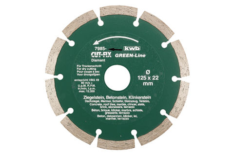 DIAMANTSCHIJF GREEN LINE 125MM