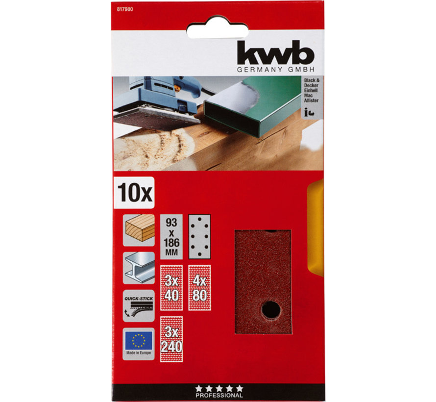 SCHUURSTROOK  93X186 ASS. KWB 817980