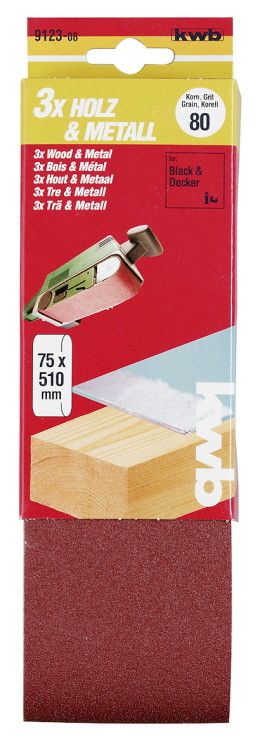 SCHUURBAND  75X510 K 80 3ST KWB 91230