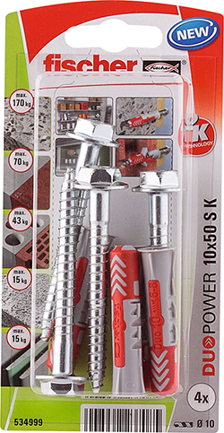 PLUG 10X50 DUOPOWER ZB + SCHROEF PK