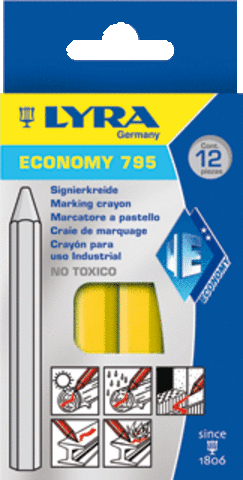 MERKKRIJT VET/ZESK. 12/GEEL