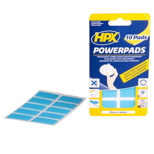 DUBBELZIJDIGE POWERPADS 20X40MM 10ST