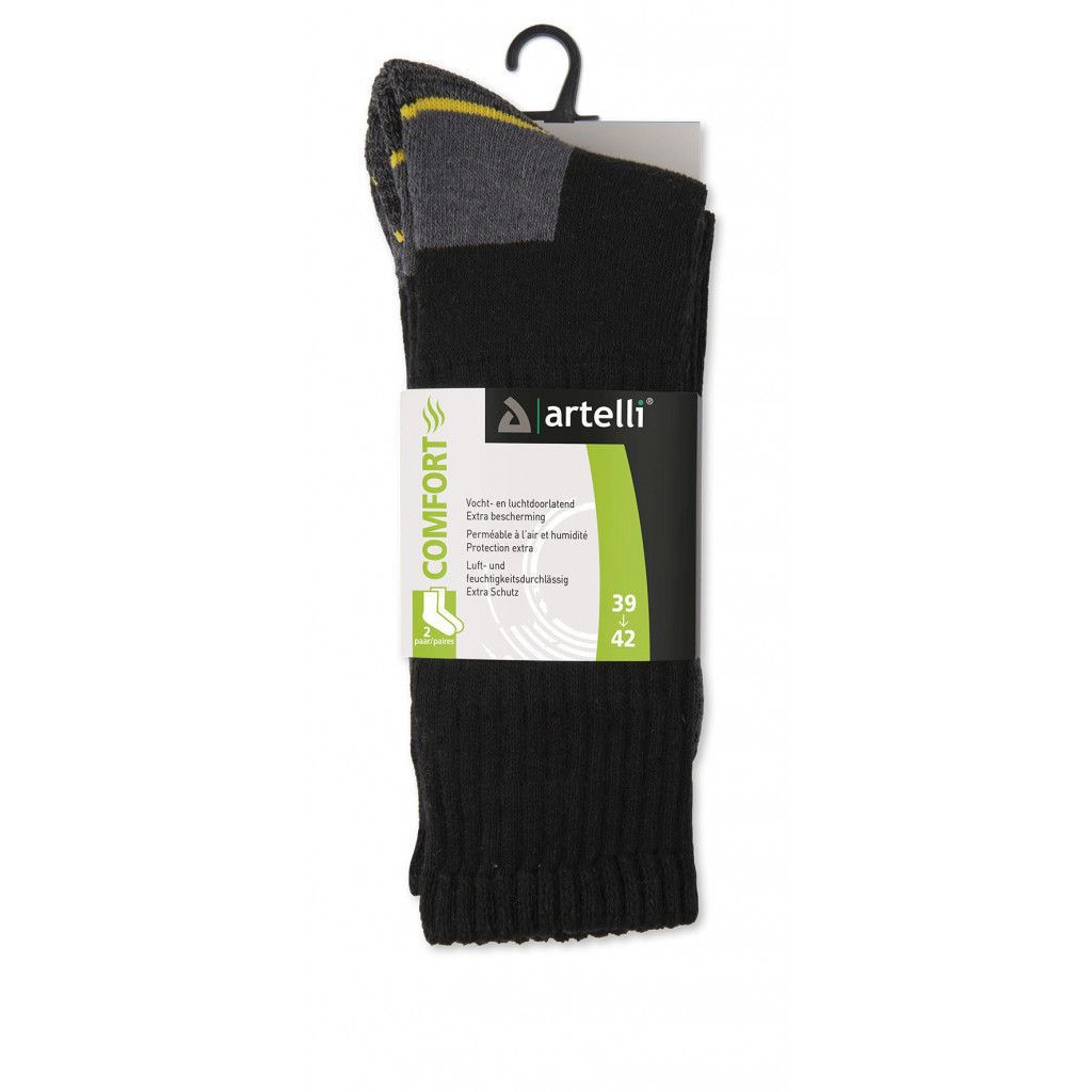 WERKSOK COMFORT 43/46 ZWART 2 PAAR