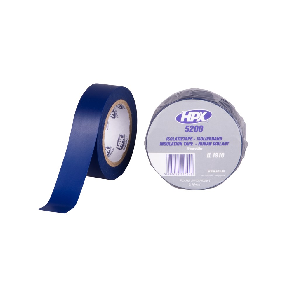ISOLATIETAPE 19MM 10M BLAUW PVC HPX