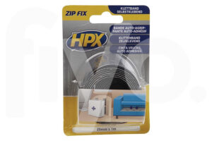 KLITTENBAND ZIP FIX ZWART 2X 20MM 1M