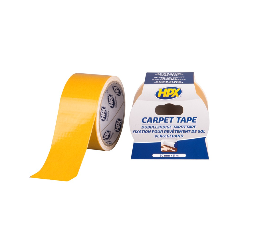 TAPIJTTAPE DUBBELZ. WIT 50MM 5M HPX