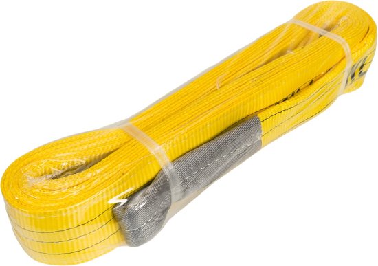 HIJSBAND 3 TON 5M GEEL MET LUSSEN