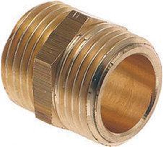 MES.DUBBELE NIPPEL 2XBU 1/2 PLIEGER LABEL BL