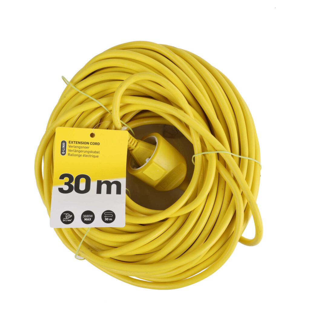 TUINKABEL 30M 2X1.5 GEEL