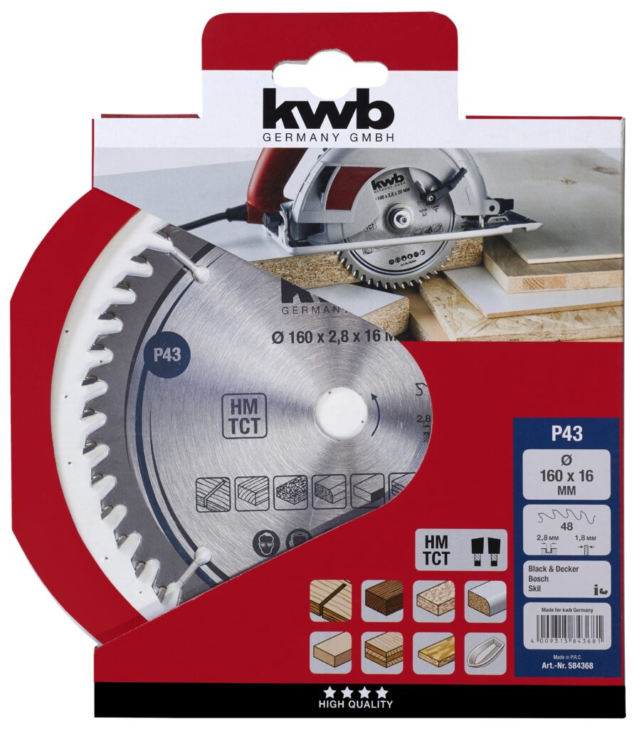 CIRKELZAAGBLAD 160X16MM 48T KWB