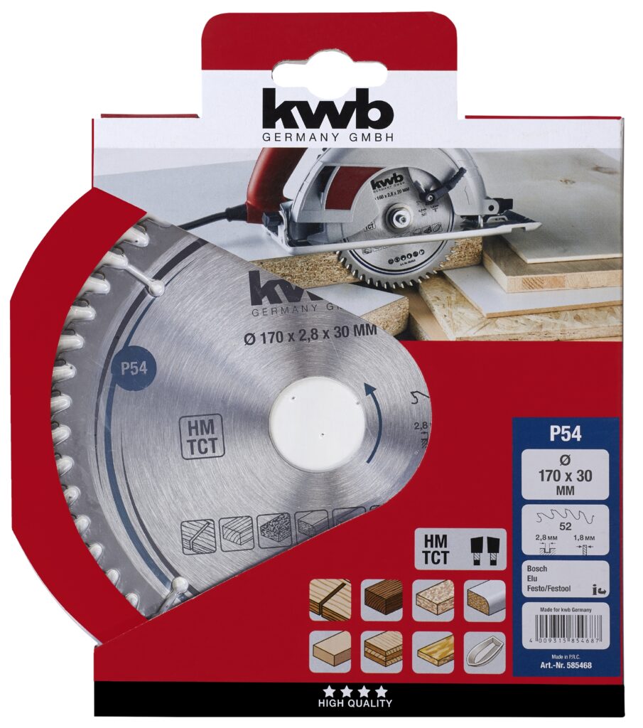 CIRKELZAAGBLAD 170X30MM 52T KWB