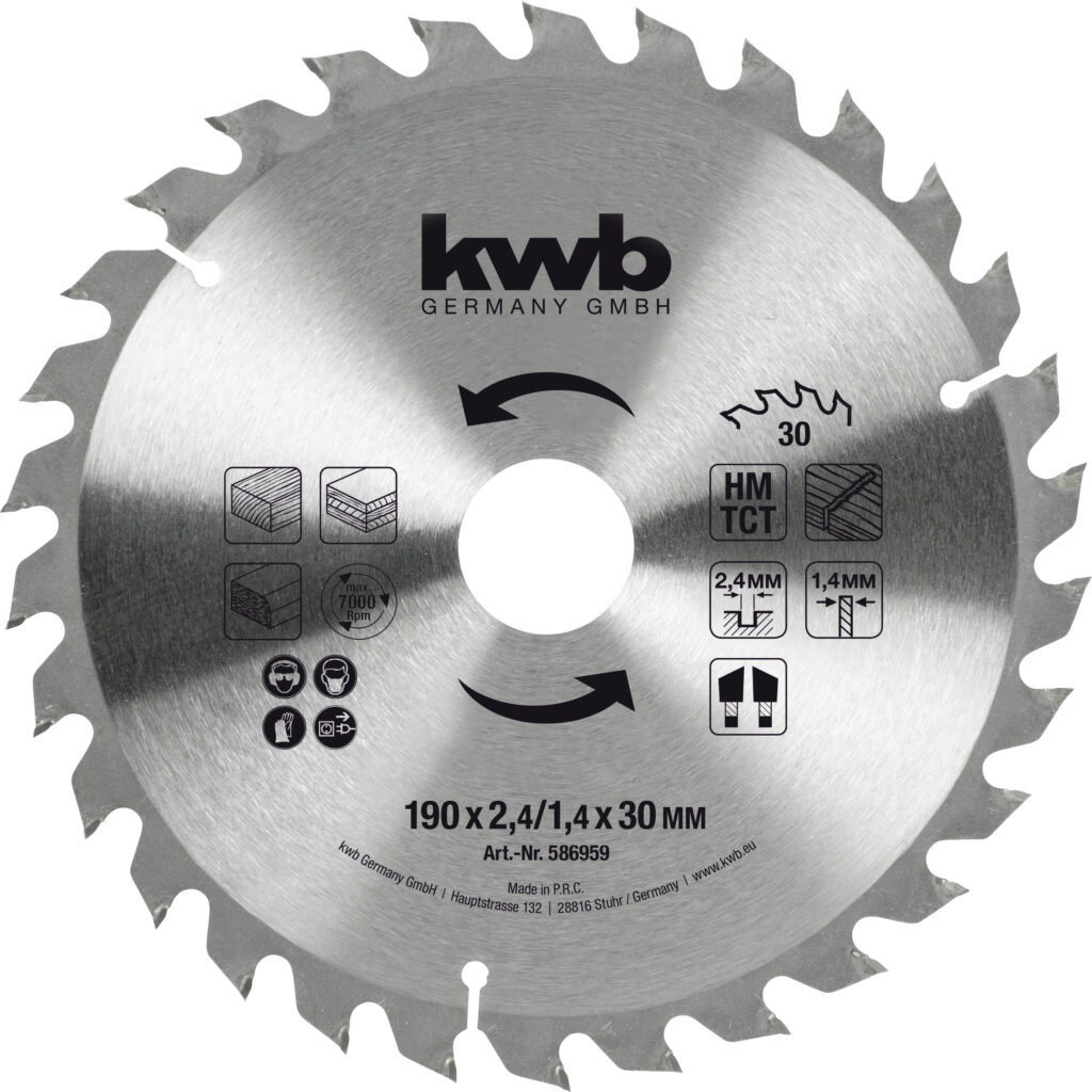 CIRKELZAAGBLAD 190X30MM 56T KWB