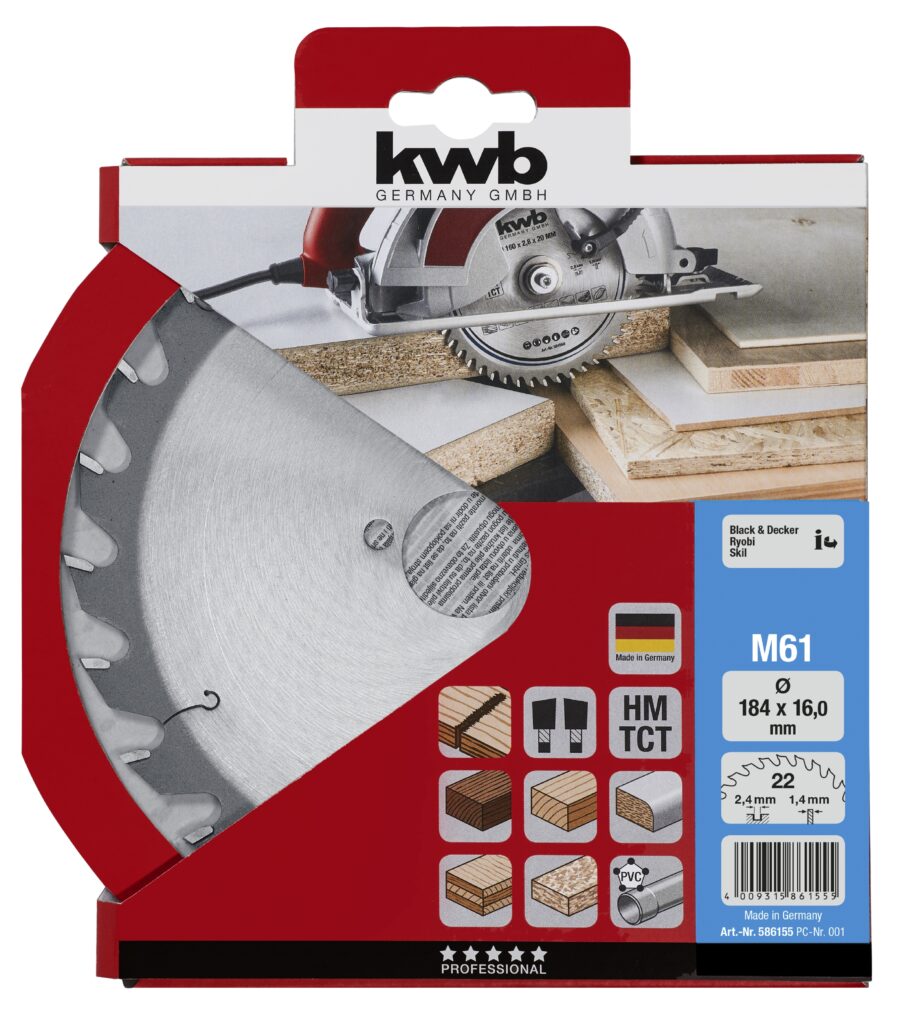 CIRKELZAAGBLAD HM 184X16 22T KWB
