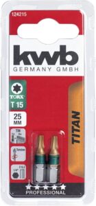 BITS T15 25MM TITAAN 2ST 124215 KWB