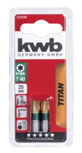 BITS T40 25MM TITAAN 2ST 124240 KWB