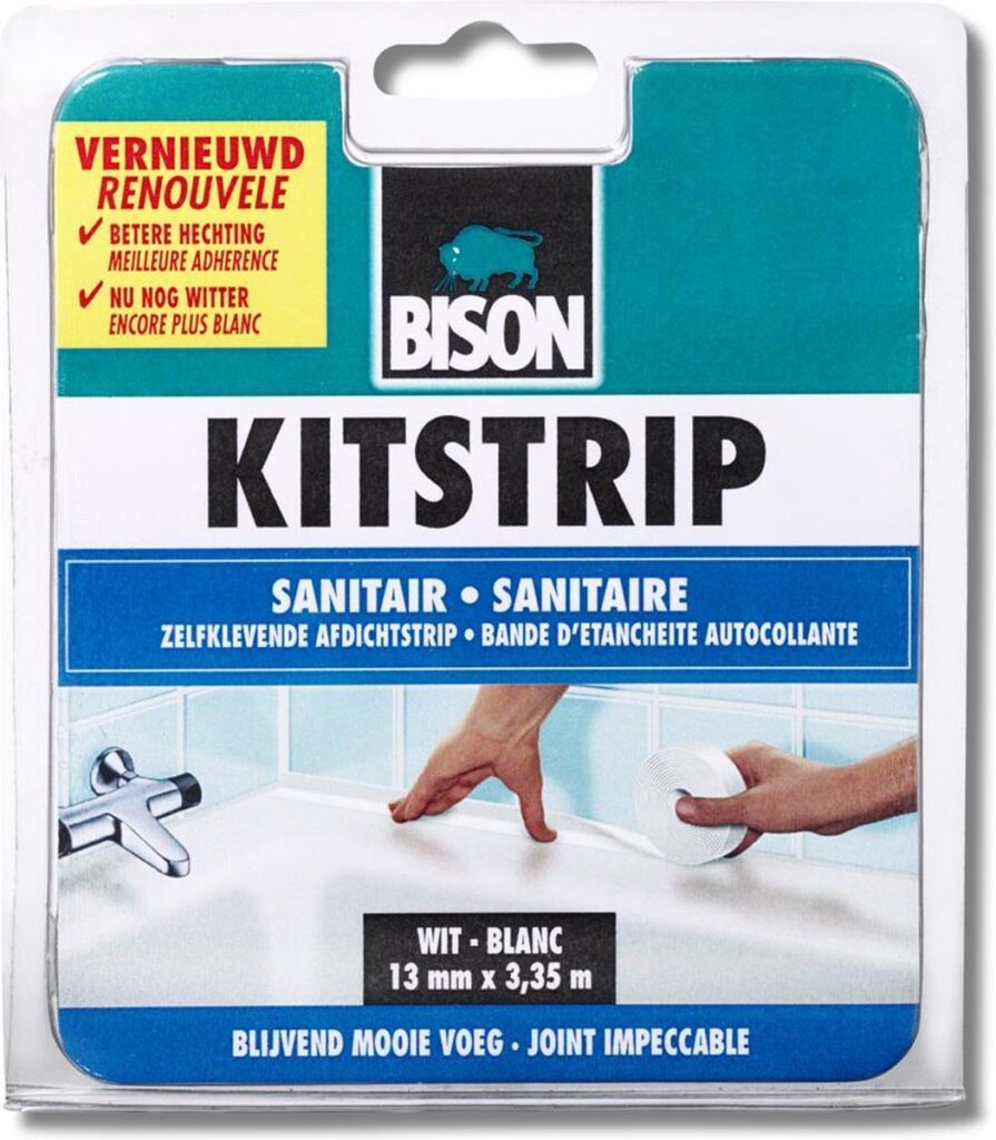 BISON KITSTRIP SANITAIR WIT 38MM 3.35