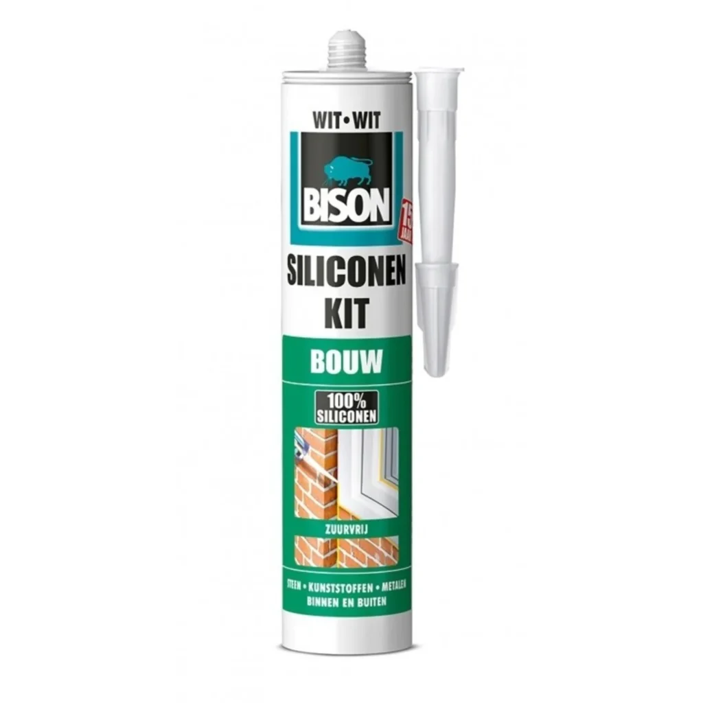 SILICONENKIT BOUW WIT 300ML BISON
